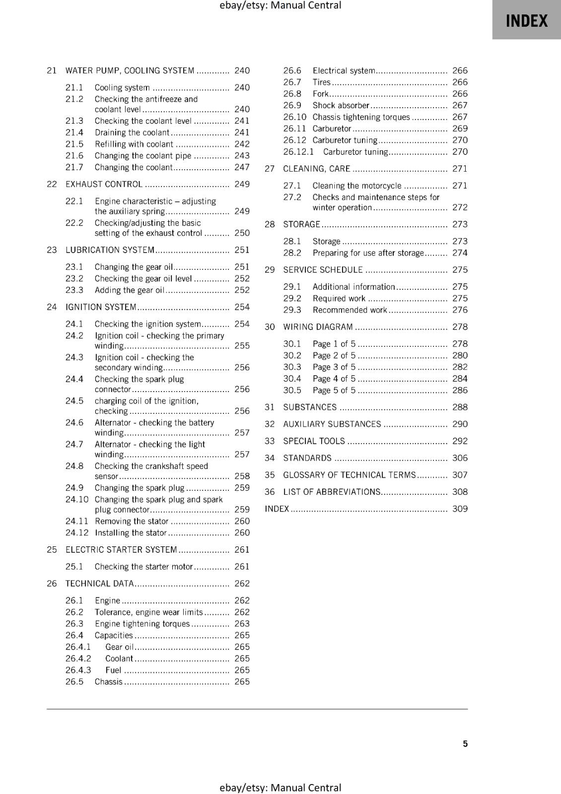 KTM 2022 - 300 EXC - REPAIR WORKSHOP SERVICE MANUAL REPRINTED