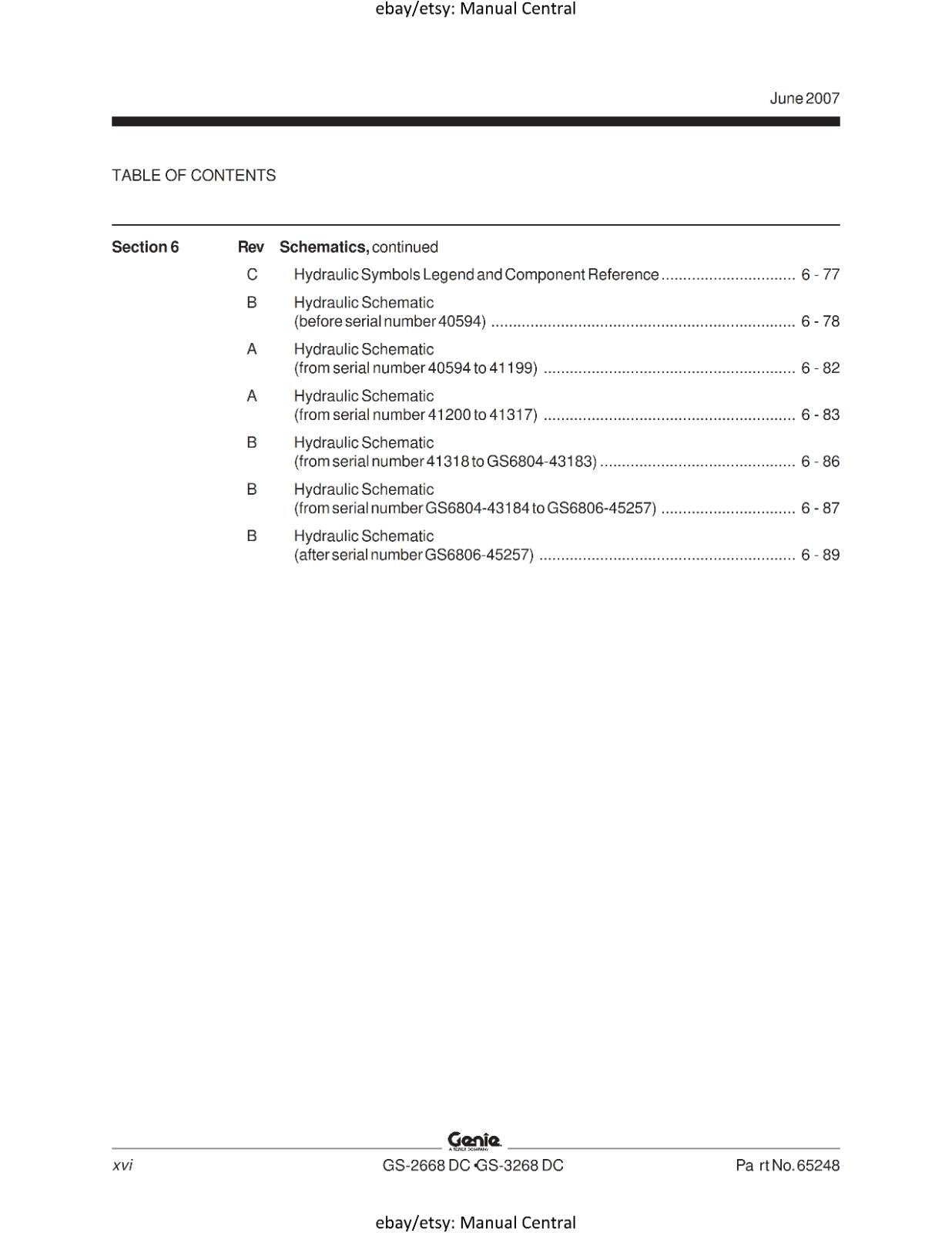 GENIE GS-2668 DC GS-3268 DCSERVICE WORKSHOP REPAIR MANUAL REPRINTED