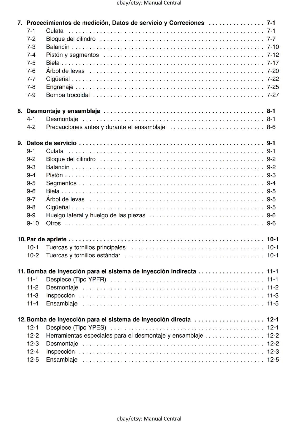 FRENCH LANGUAGE - YANMAR 2TNE 3TNE 4TNE - SERIES MODELO TNE - MANUAL DE SERVICO