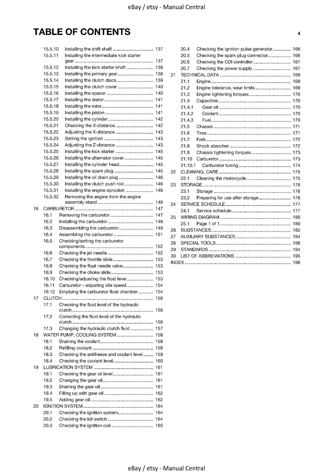 HUSQVARNA 2014 - TC 85 19/16 17/14 - REPAIR WORKSHOP SERVICE MANUAL REPRINTED