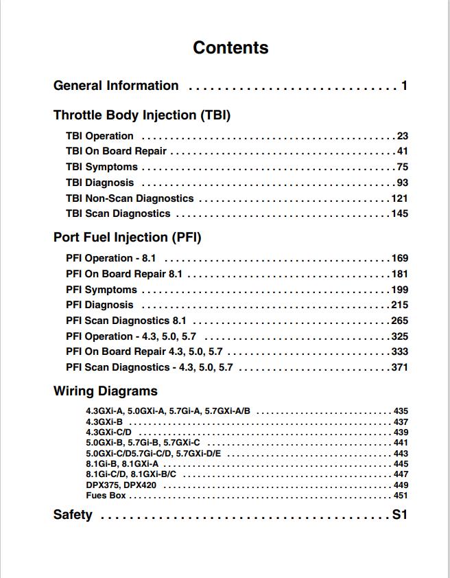 VOLVO PENTA 4.3 5.0 5.7 8.1 GL Gi GXi OSi OSXi  EFI DIAGNOSTIC 2003 EDITION