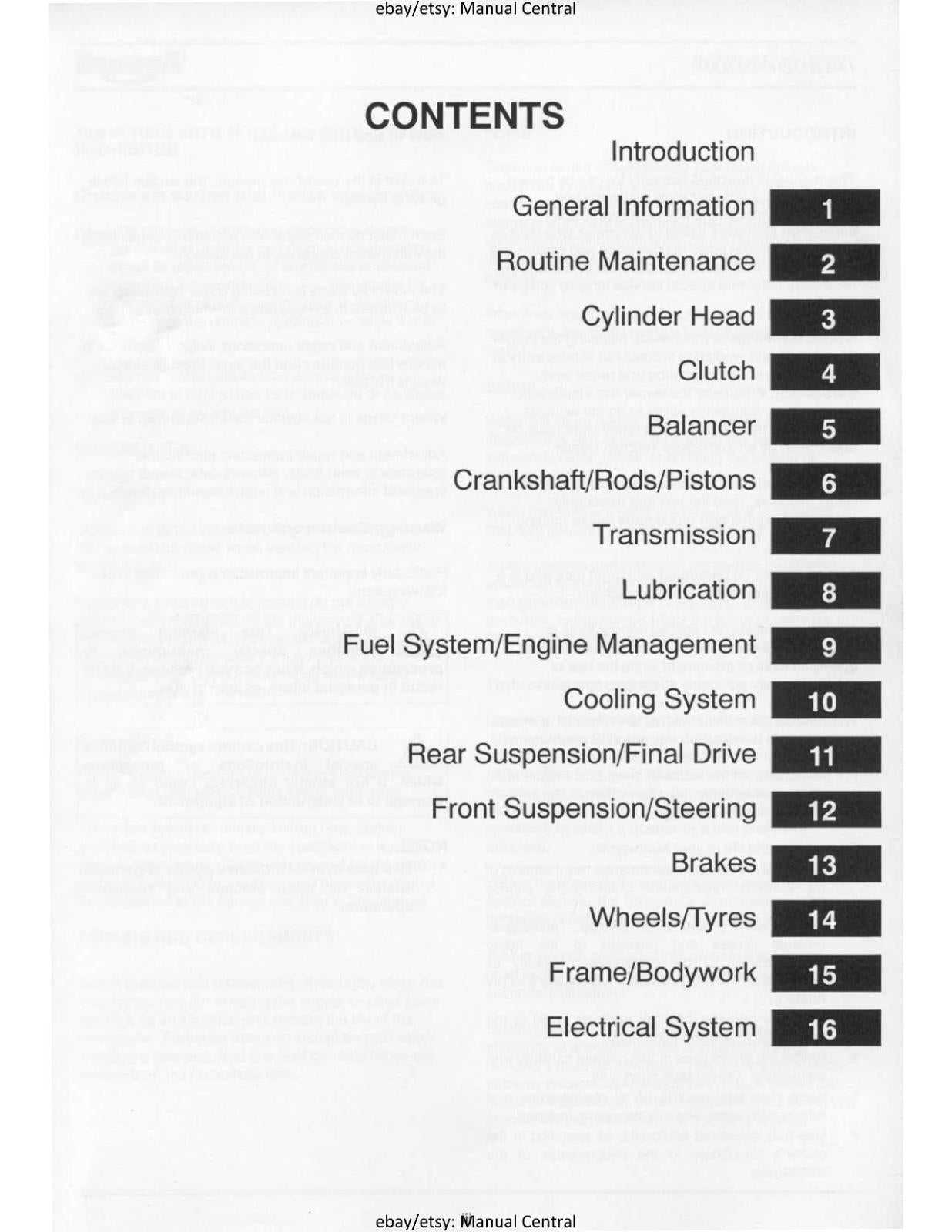TRIUMPH SPRINT ST RS SERVICE REPAIR WORKSHOP MANUAL REPRINTED 1999 EDITION