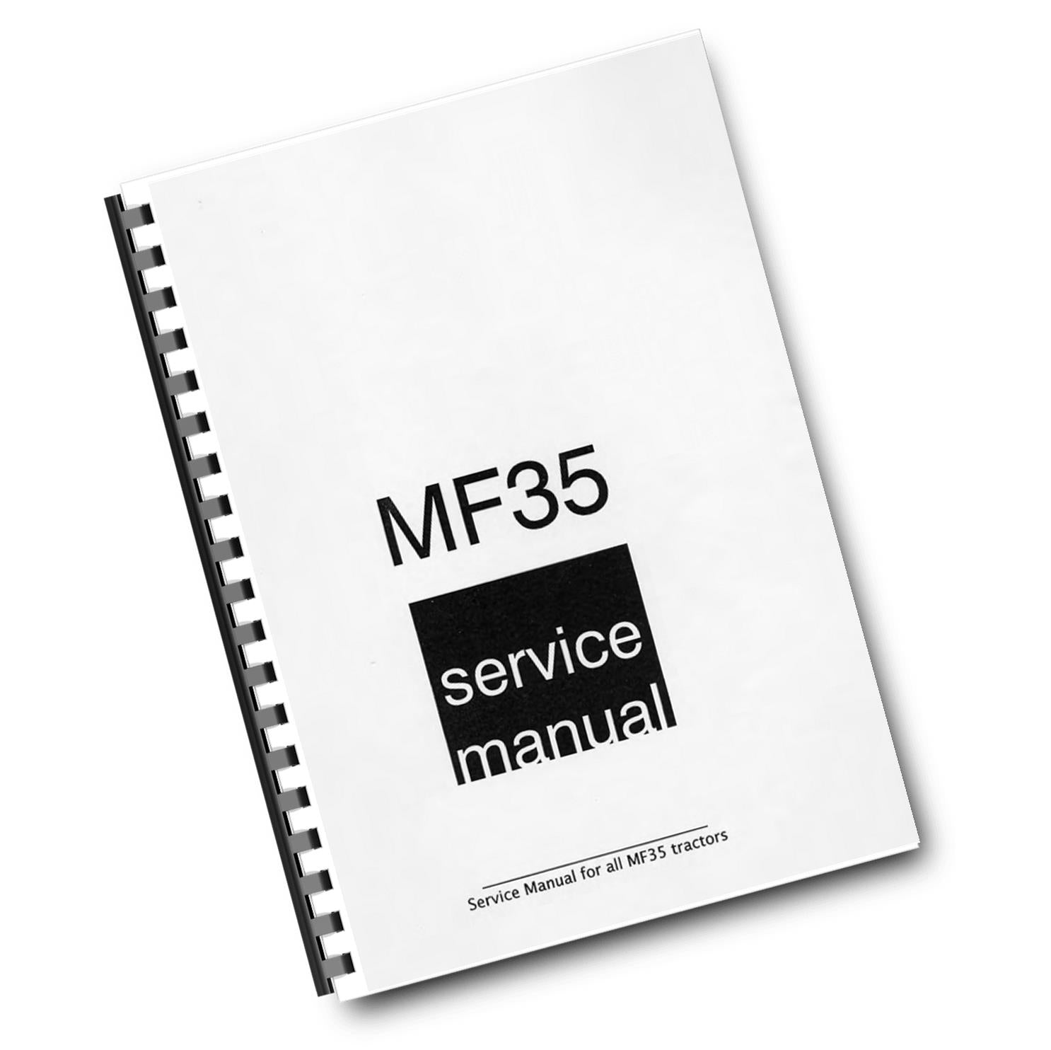 100 GSM - MASSEY FERGUSON MF35 WORKSHOP SERVICE REPAIR MANUAL REPRINTED