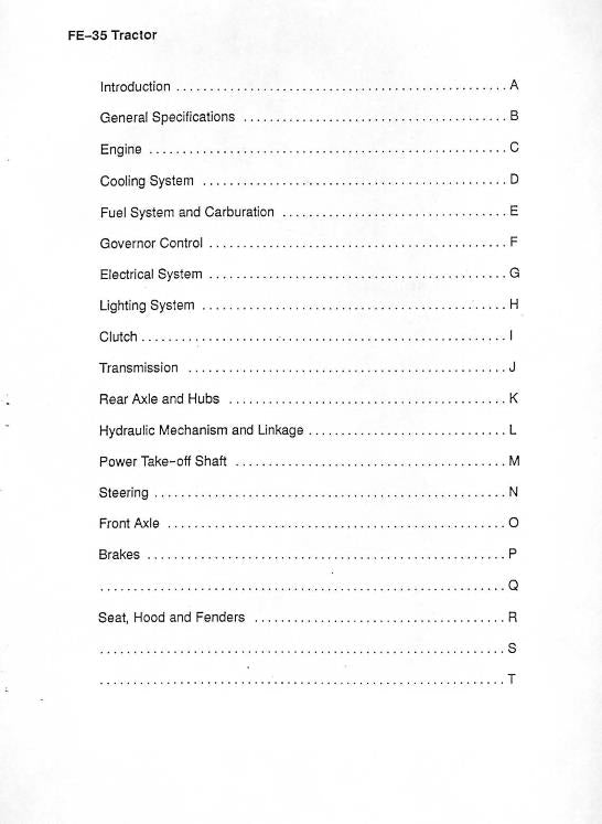 100 GSM - MASSEY FERGUSON MF35 WORKSHOP SERVICE REPAIR MANUAL REPRINTED