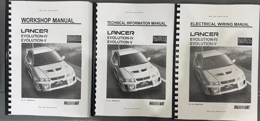 MITSUBISHI LANCER EVO 4 / 5 IV / V WORKSHOP / TECHNICAL / WIRING - 3 MANUAL SET