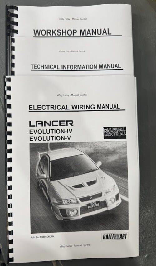 MITSUBISHI LANCER EVO 4 / 5 IV / V WORKSHOP / TECHNICAL / WIRING - 3 MANUAL SET
