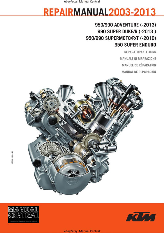 KTM 2003 - 2013 -  950  / 990 ADVENTURE - ENGINE WORKSHOP SERVICE REPAIR MANUAL