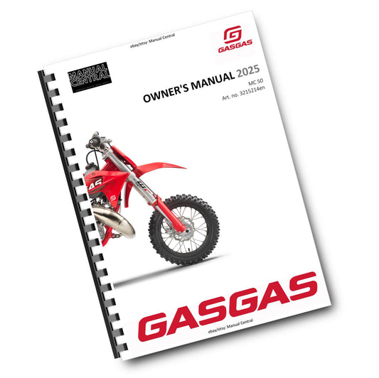 GASGAS 2025 OWNERS MANUAL - MC 50
