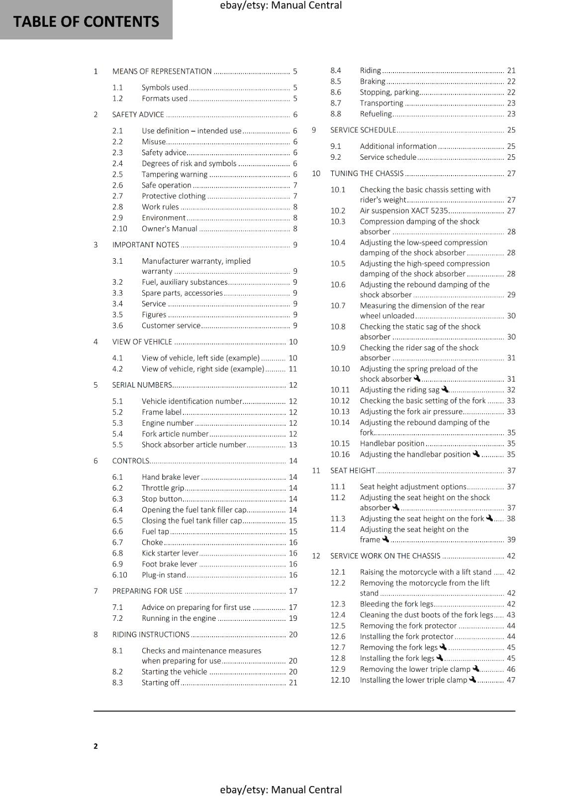GASGAS 2025 OWNERS MANUAL - MC 50