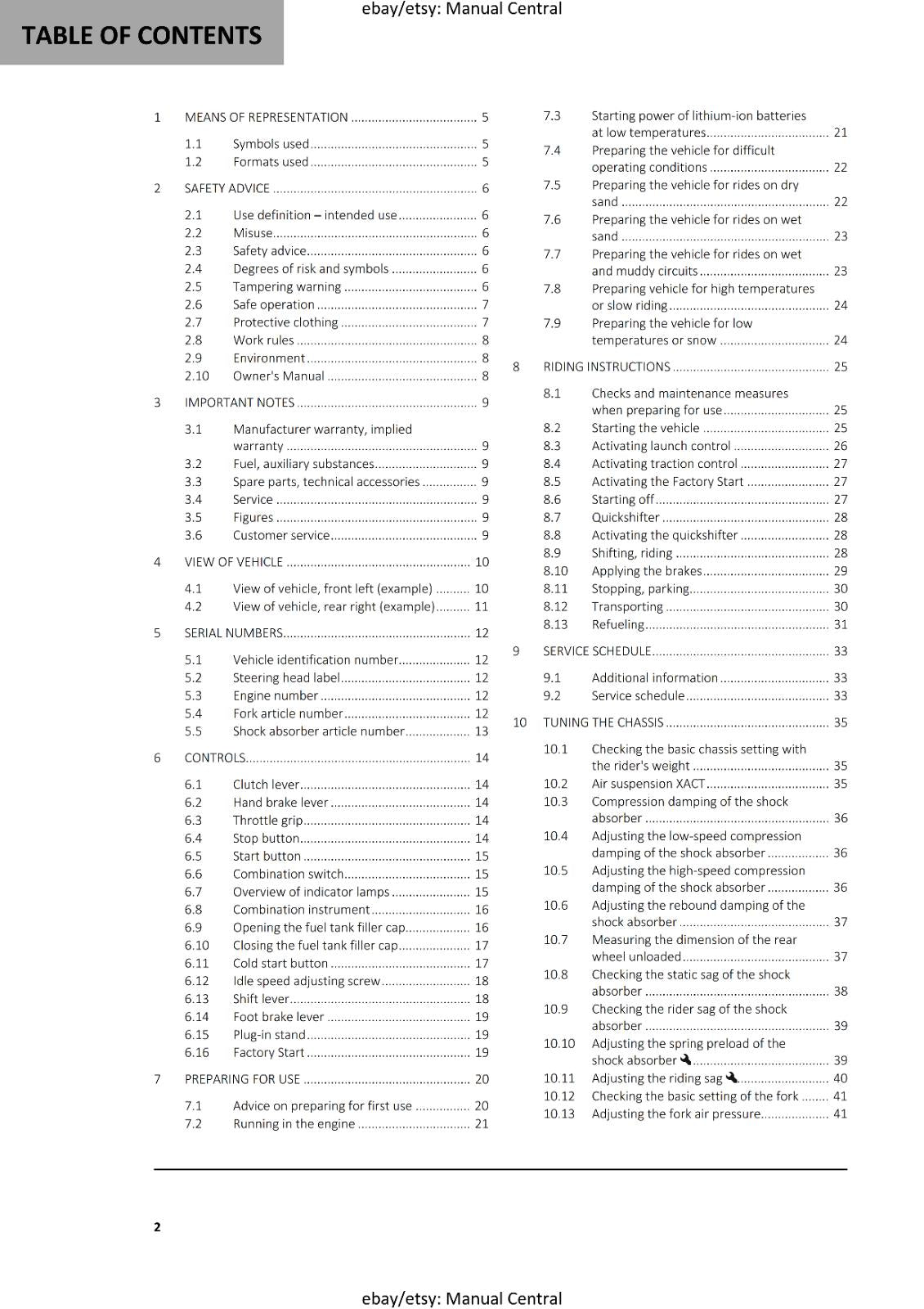 GASGAS 2025 OWNERS MANUAL - MC 450F PRADO EDITION