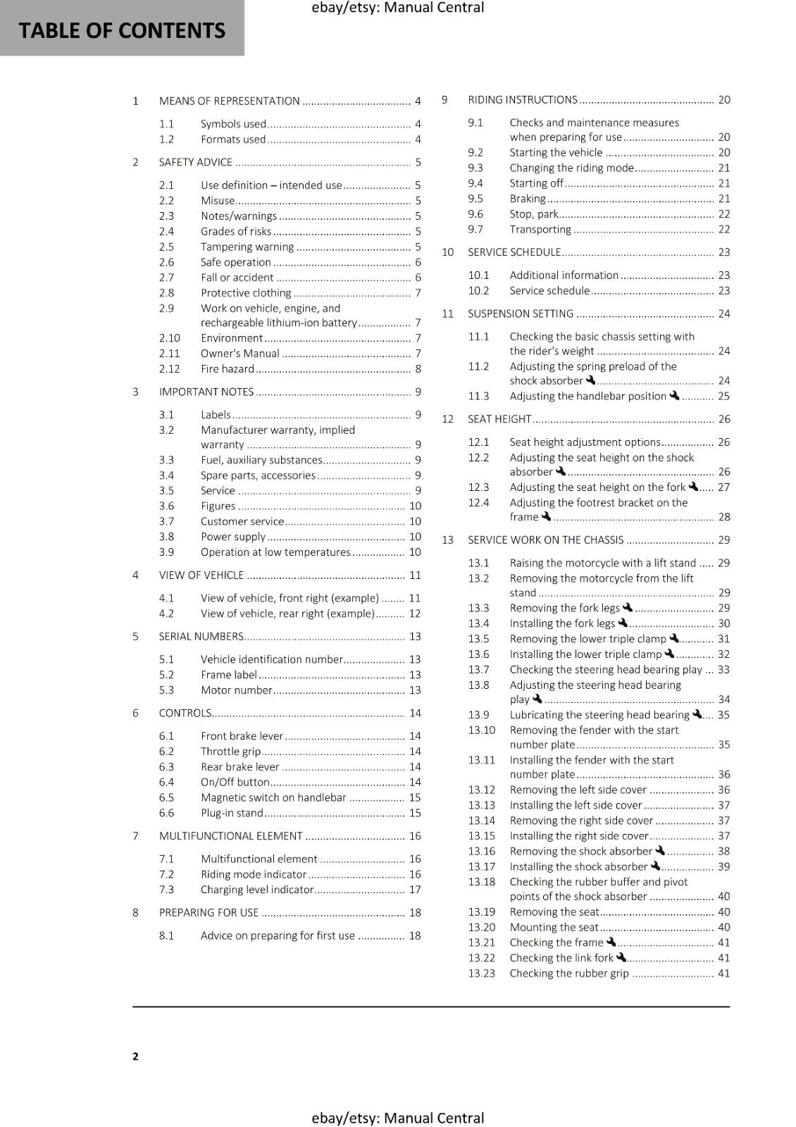 GASGAS 2025 OWNERS MANUAL - MC E-2