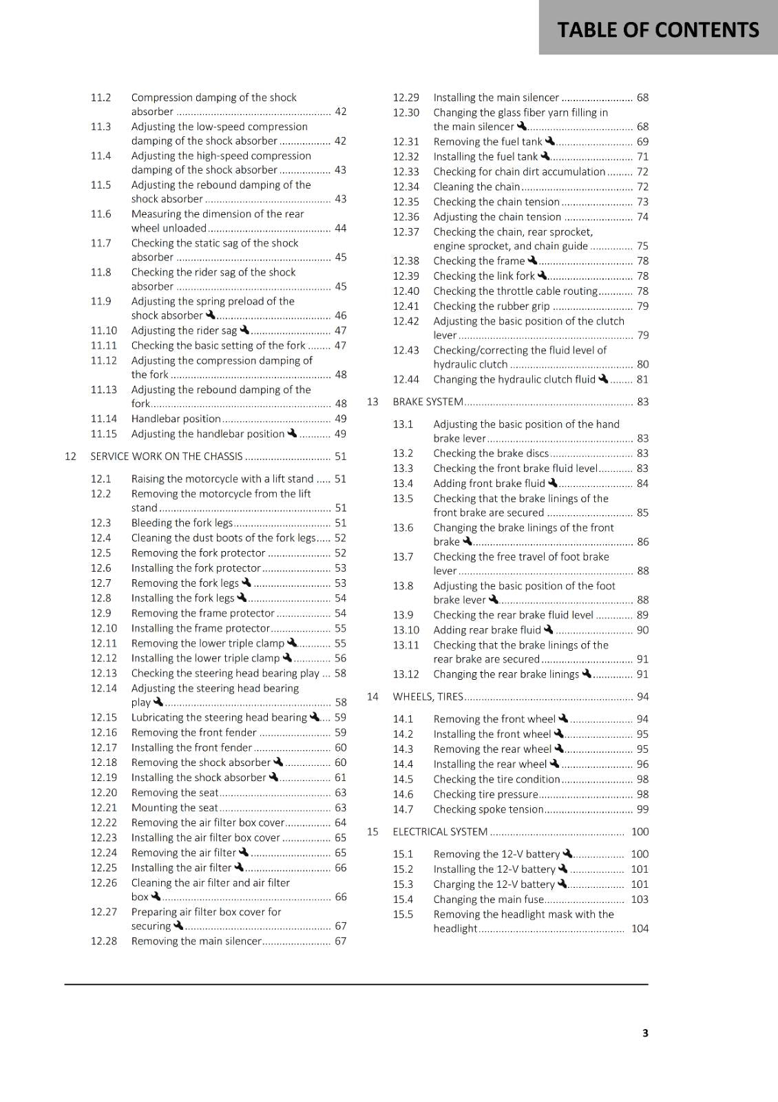 GASGAS 2024 OWNERS MANUAL - ES 350