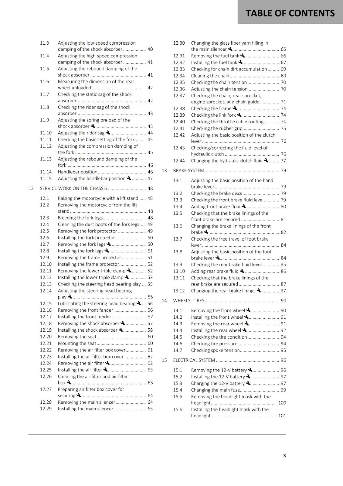 GASGAS 2024 OWNERS MANUAL - ES 500