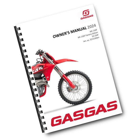 GASGAS 2024 OWNERS MANUAL - EX MC 250F FACTORY EDITION
