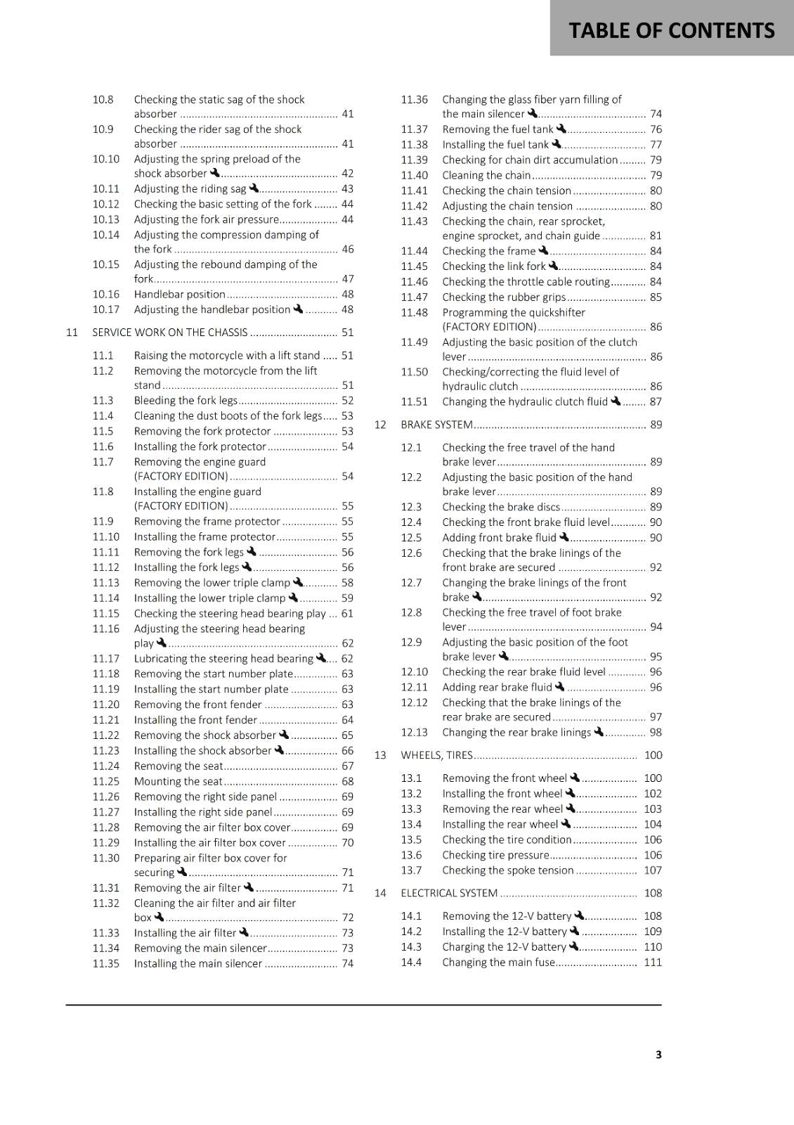 GASGAS 2024 OWNERS MANUAL - EX MC 250F FACTORY EDITION