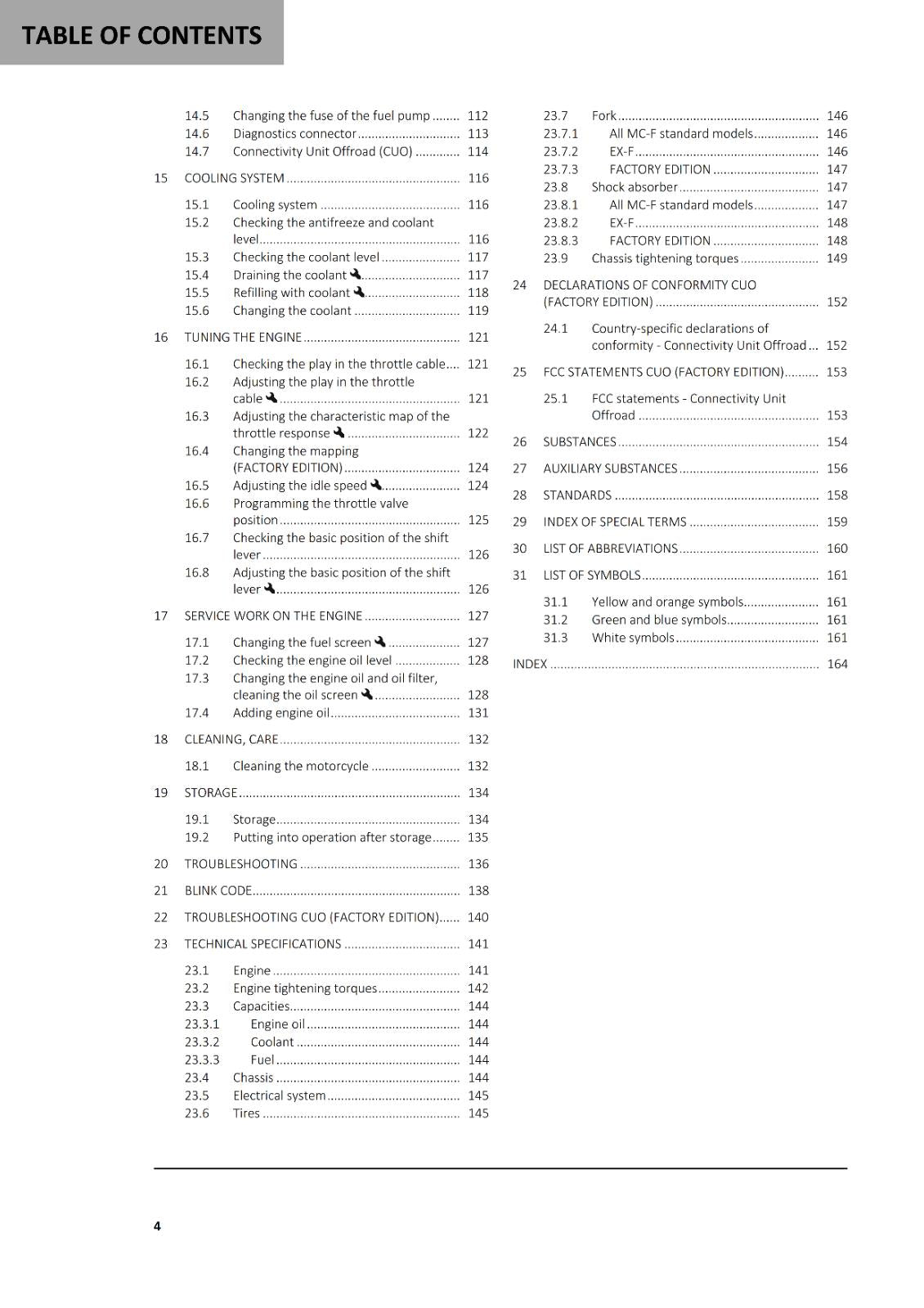 GASGAS 2024 OWNERS MANUAL - EX MC 250F FACTORY EDITION