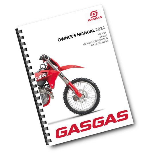 GASGAS 2024 OWNERS MANUAL - EX MC 450F FACTORY EDITION