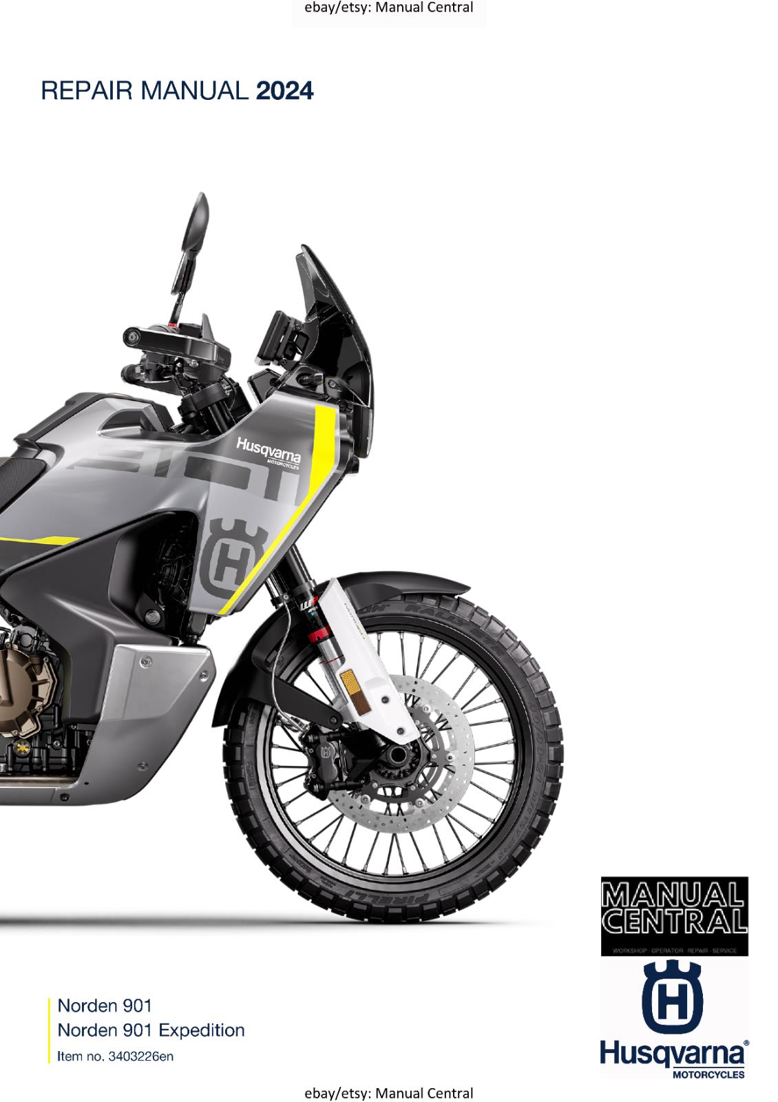 HUSQVARNA 2024 - NORDEN 901 EXPEDITION - REPAIR WORKSHOP SERVICE MANUAL