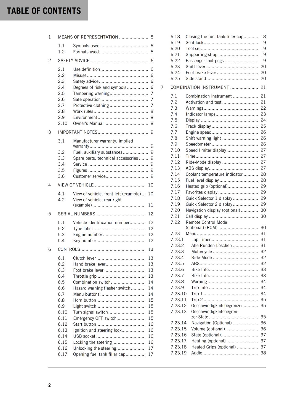 KTM 2024 - 125 DUKE - OWNERS MANUAL USER GUIDE