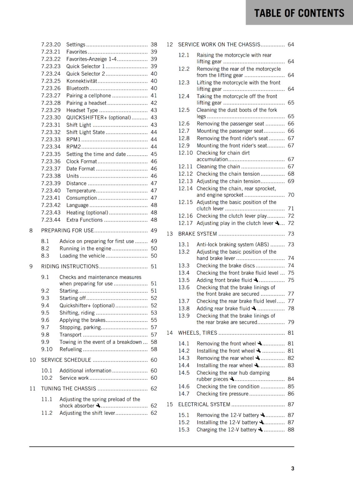 KTM 2024 - 125 DUKE - OWNERS MANUAL USER GUIDE