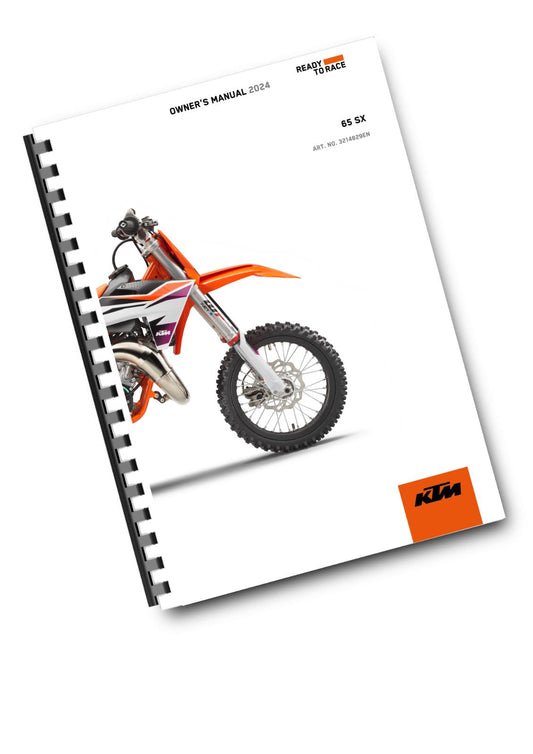 KTM 2024 - 65 SX - OWNERS MANUAL USER GUIDE