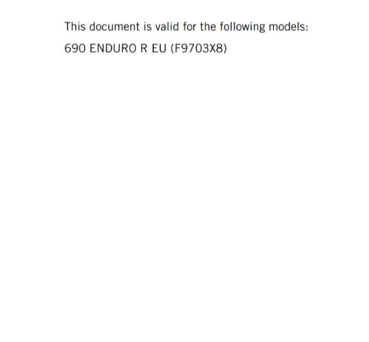 KTM 2024 - 690 ENDURO R EU EDITION - OWNERS MANUAL USER GUIDE