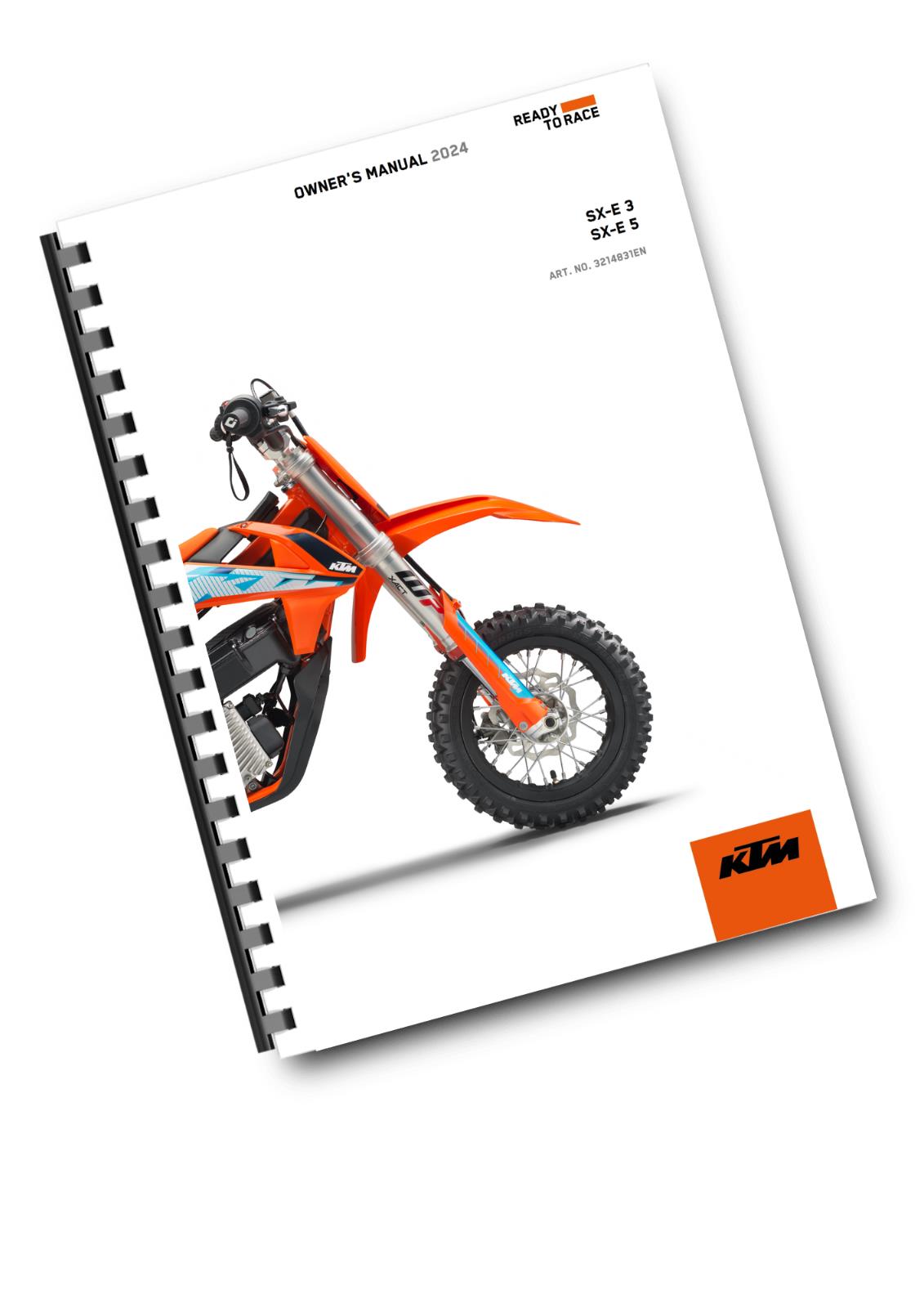 KTM 2024 - SX-E 3 & SX-E 5 - OWNERS MANUAL USER GUIDE