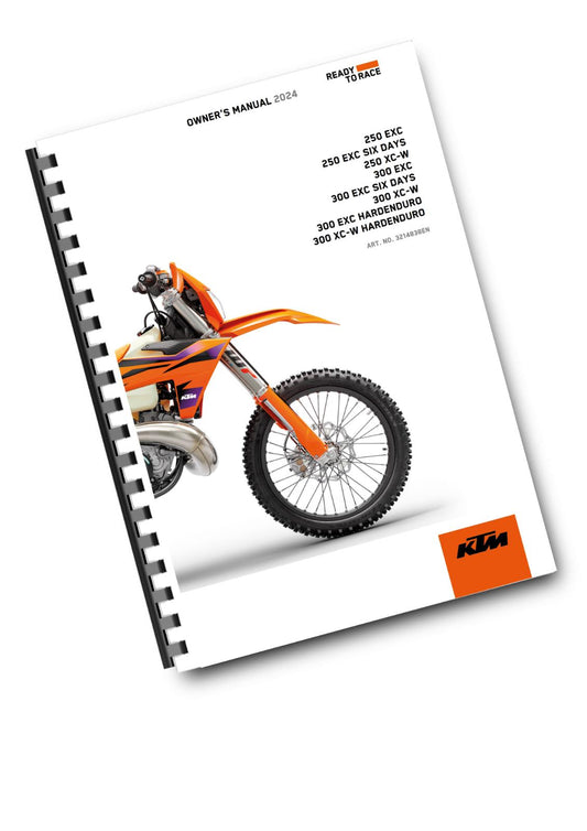 KTM 2024 - 250 300 EXC SIX DAYS XC-W HARDENDURO - OWNERS MANUAL USER GUIDE