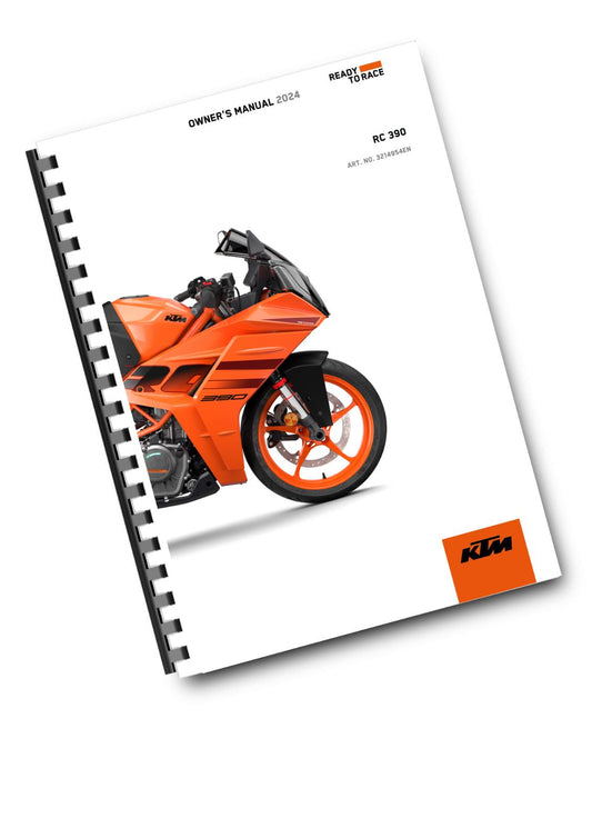 KTM 2024 - RC 390 EU EDITION - OWNERS MANUAL USER GUIDE