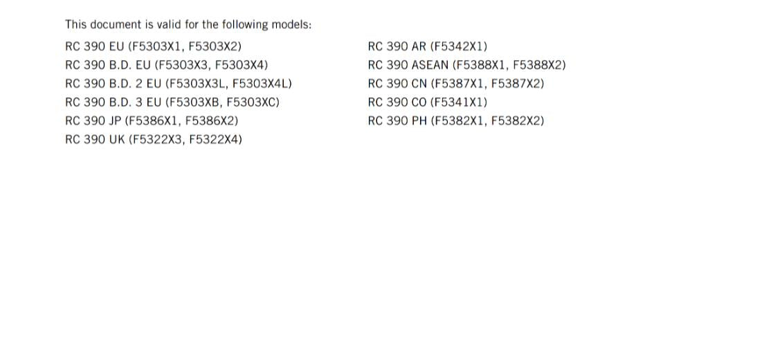 KTM 2024 - RC 390 EU EDITION - OWNERS MANUAL USER GUIDE