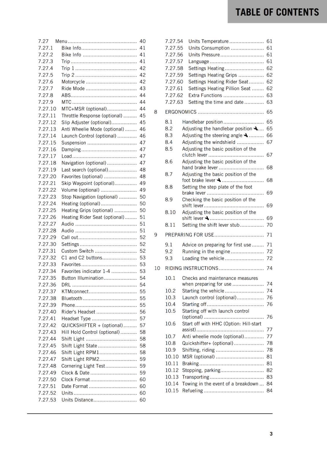 KTM 2024 - 1290 SUPER DUKE GT EU EDITION  - OWNERS MANUAL USER GUIDE