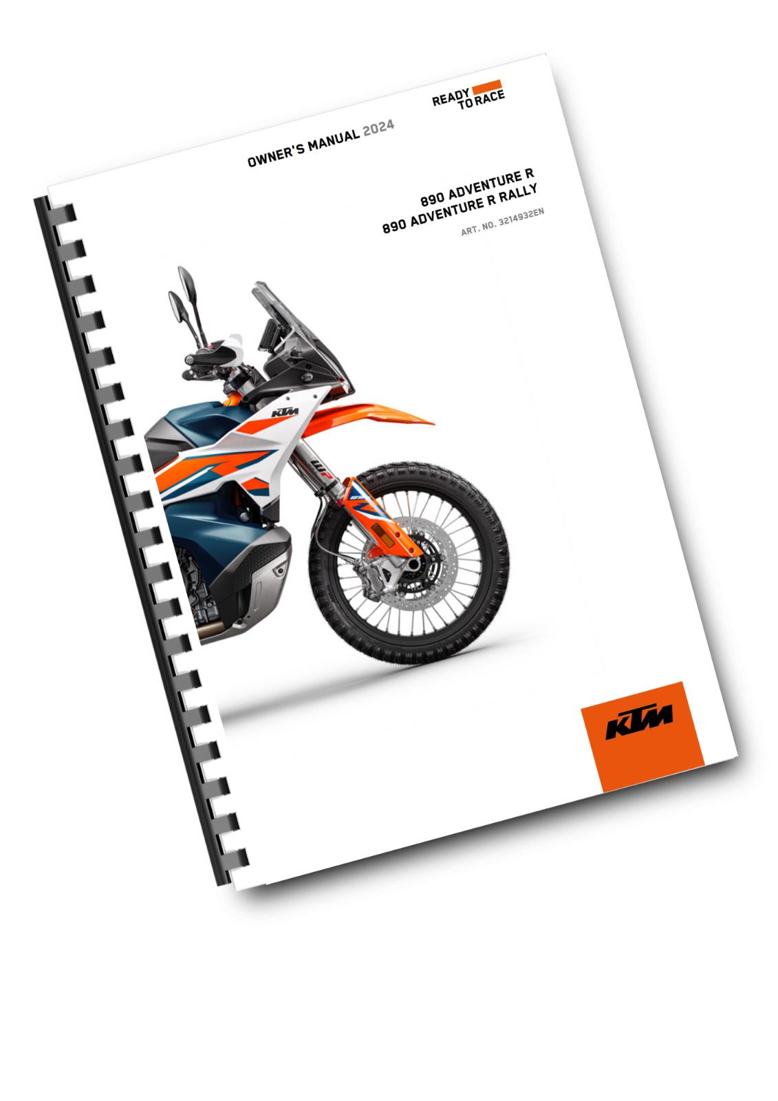 KTM 2024 - 890 ADVENTURE R RALLY EU EDITION - OWNERS MANUAL USER GUIDE