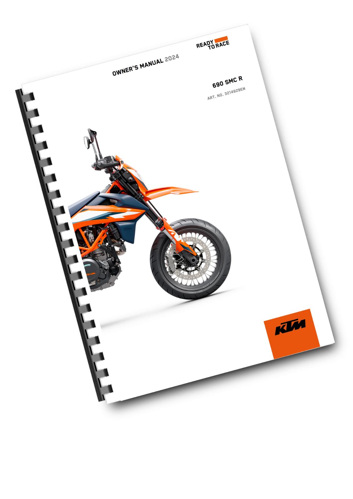 KTM 2024 - 690 SMC R EU EDITION - OWNERS MANUAL USER GUIDE