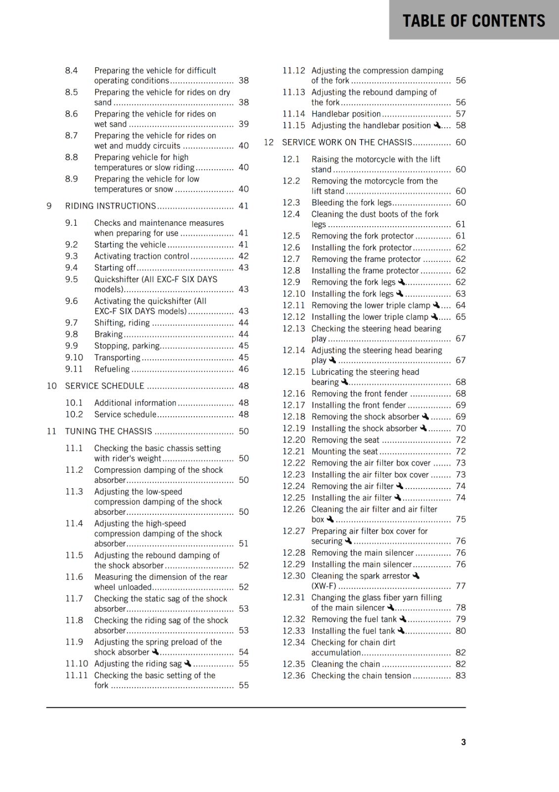 KTM 2024 - 450 500 EXC-F SIX DAYS XCF-W XW-F - OWNERS MANUAL USER GUIDE