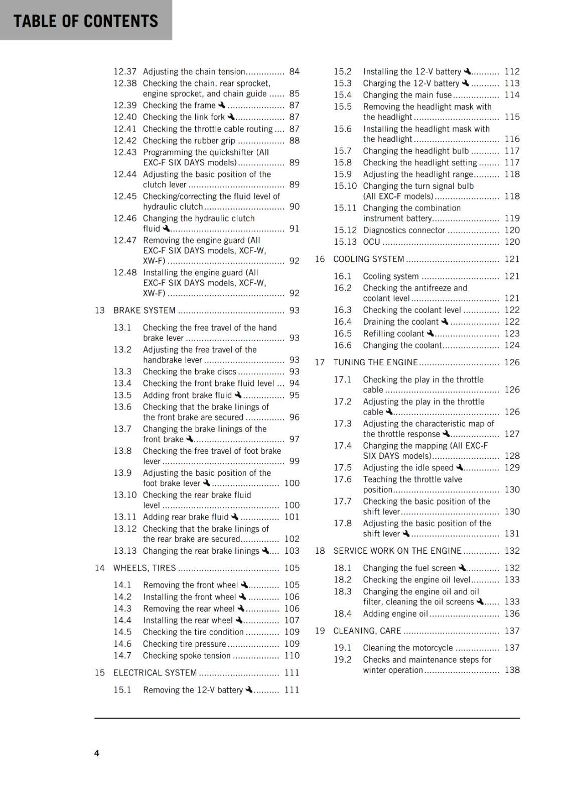 KTM 2024 - 450 500 EXC-F SIX DAYS XCF-W XW-F - OWNERS MANUAL USER GUIDE
