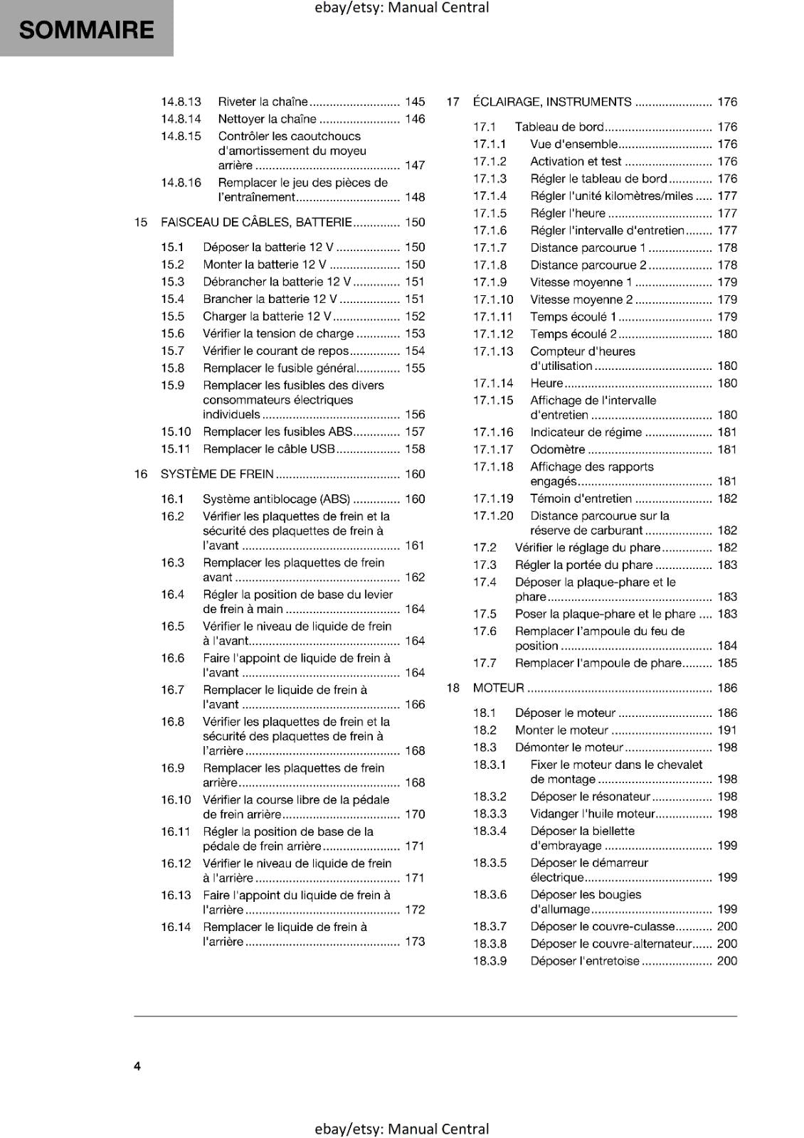 FRENCH LANGUAGE - 2022 HUSQVARNA - 701 ENDURO EU EDITION - MANUEL DE REPARATION