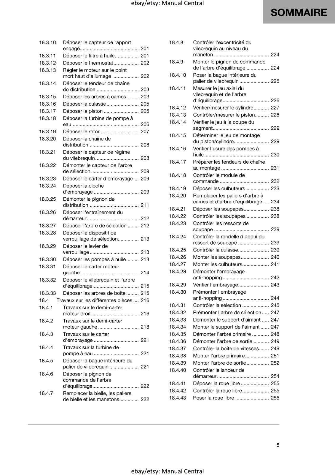 FRENCH LANGUAGE - 2022 HUSQVARNA - 701 ENDURO EU EDITION - MANUEL DE REPARATION