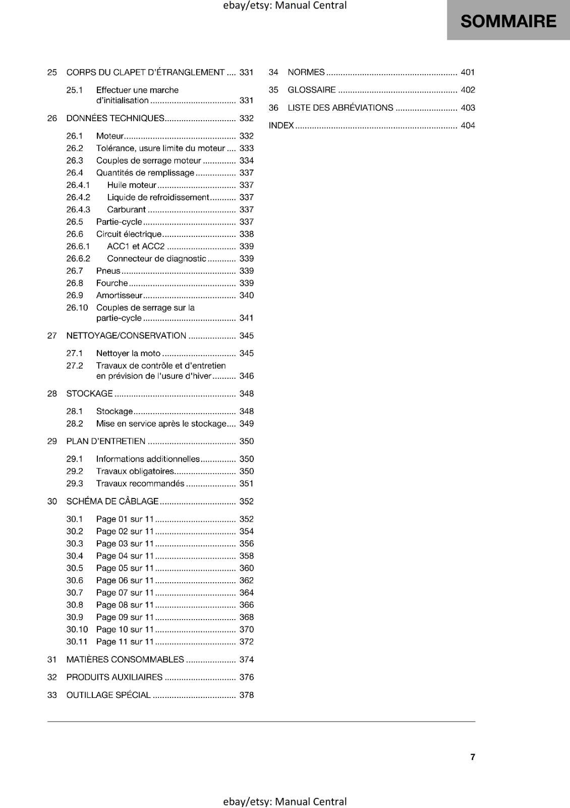 FRENCH LANGUAGE - 2022 HUSQVARNA - 701 ENDURO EU EDITION - MANUEL DE REPARATION