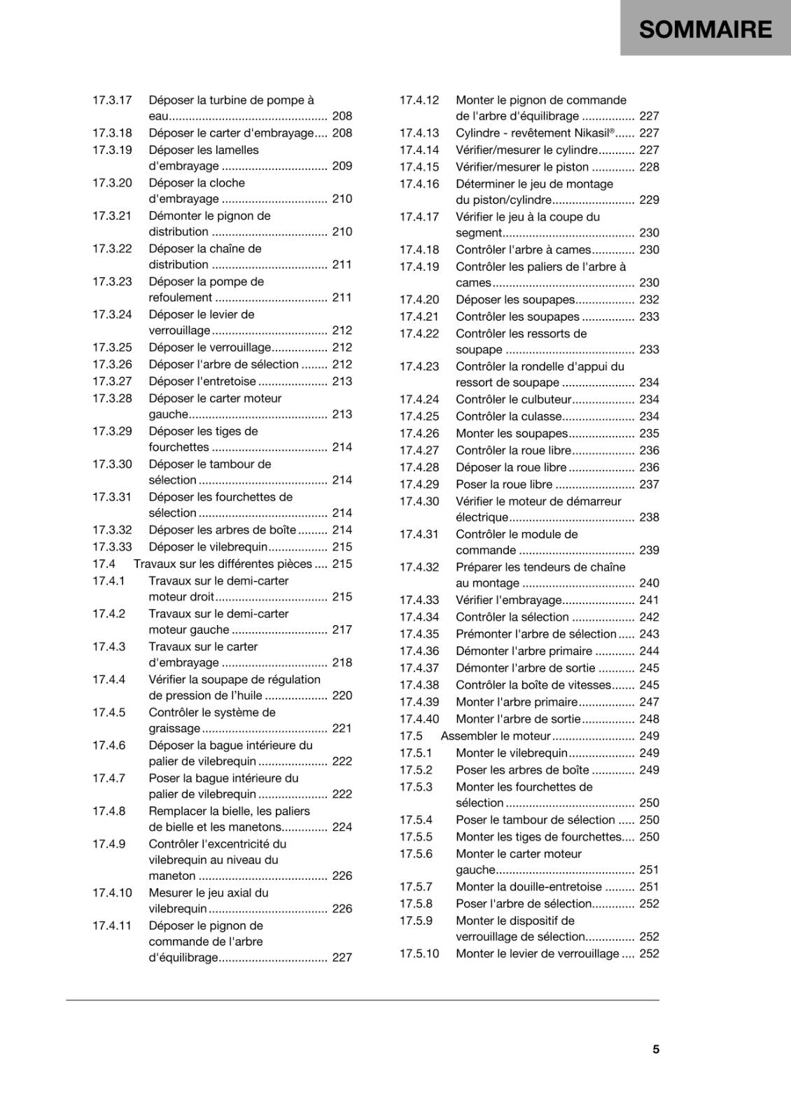 FRENCH LANGUAGE - 2022 HUSQVARNA - FC 250 - MANUEL DE REPARATION