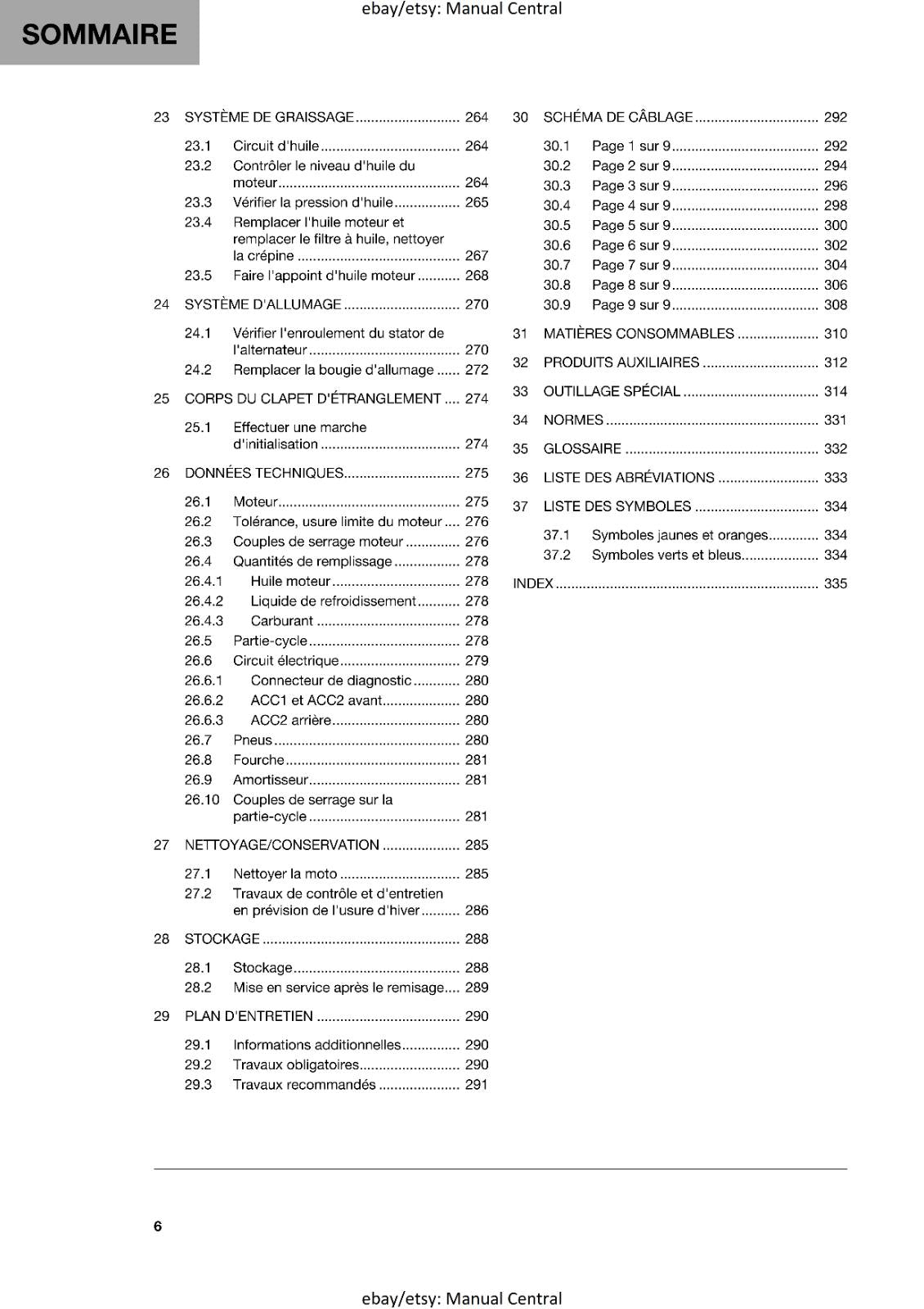 FRENCH LANGUAGE - 2022 HUSQVARNA - SVARTPILEN 125 - MANUEL DE REPARATION