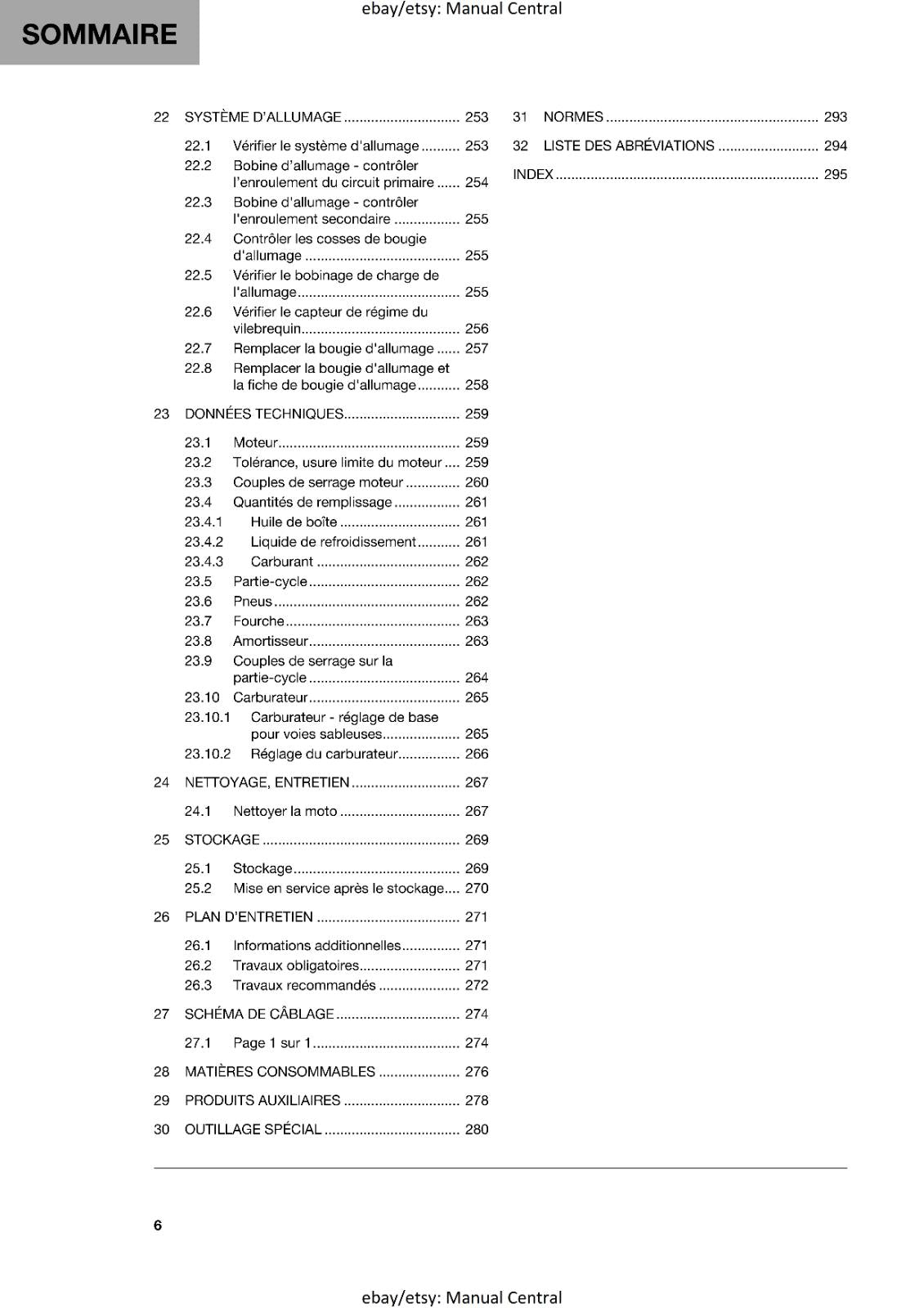FRENCH LANGUAGE - 2022 HUSQVARNA - TC 125 - MANUEL DE REPARATION