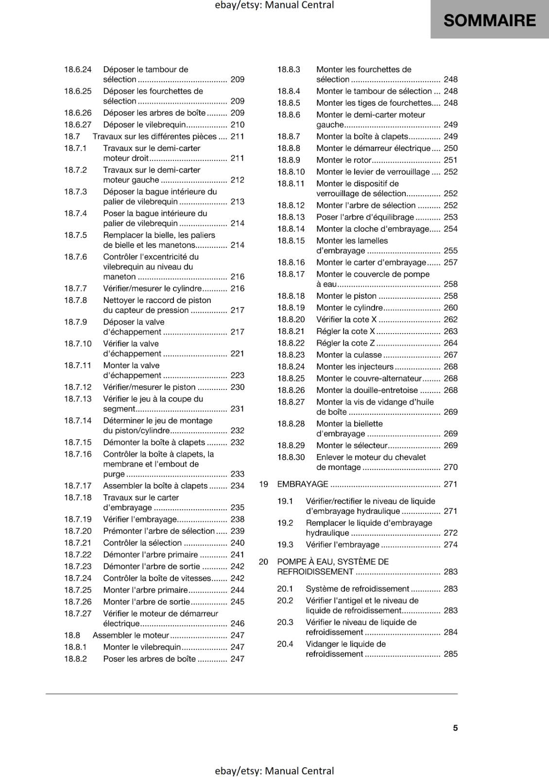 FRENCH LANGUAGE - 2022 HUSQVARNA - TE 250i 300i ROCKSTAR - MANUEL DE REPARATION