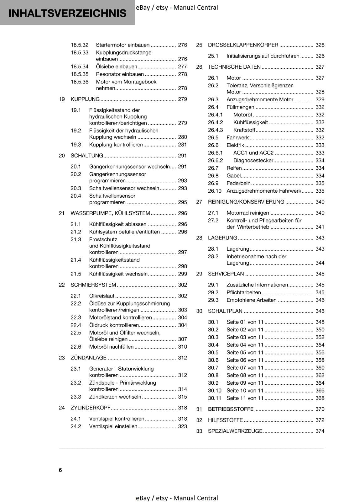 GERMAN LANGUAGE - HUSQVARNA 2022 - 701 SUPERMOTO - REPARATURANLEITUNG REPRINTED