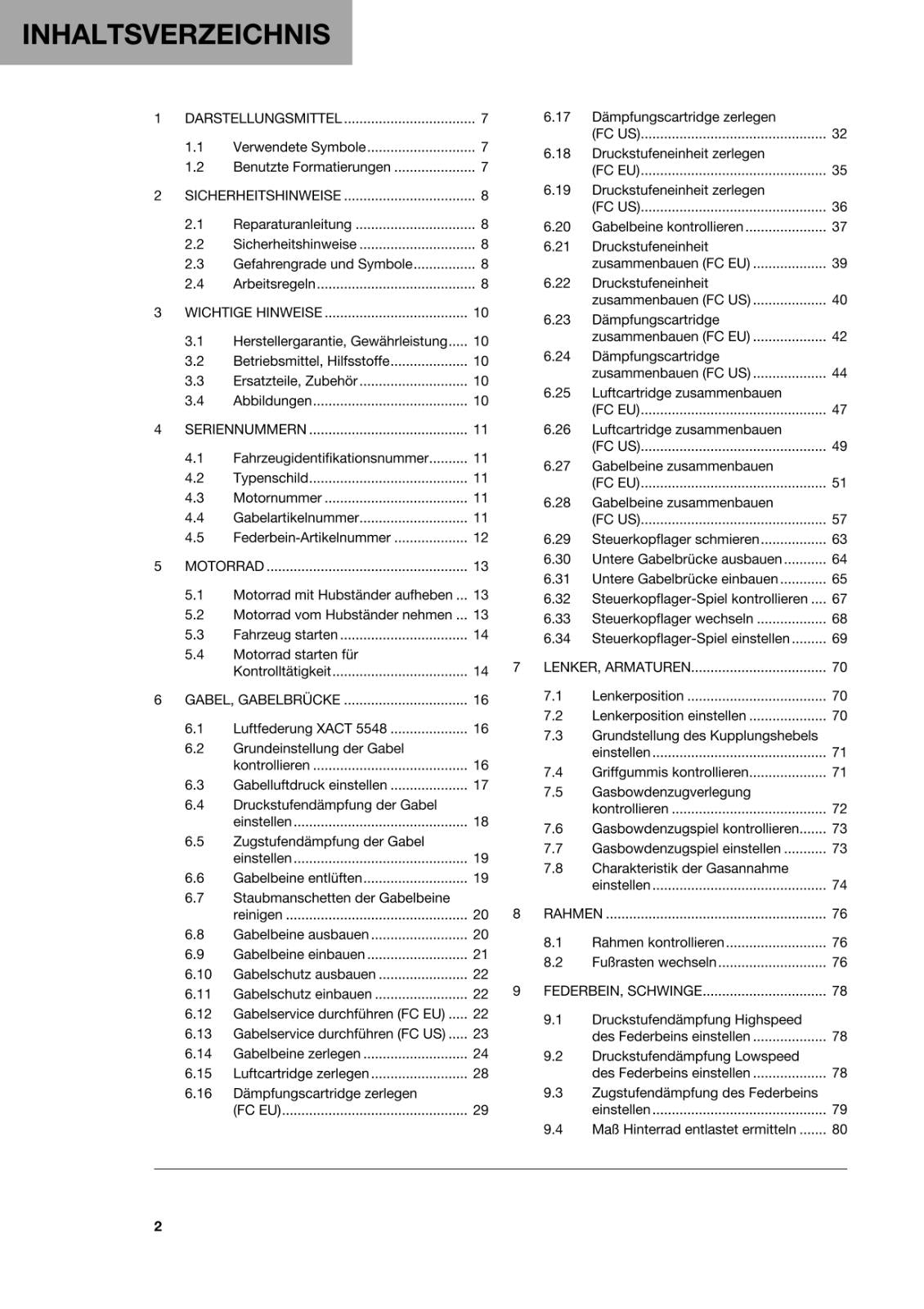 GERMAN LANGUAGE - HUSQVARNA 2022 - FC 250 - REPARATURANLEITUNG REPRINTED