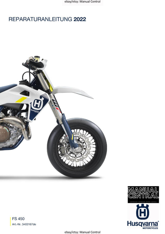 GERMAN LANGUAGE - HUSQVARNA 2022 - FS 450 - REPARATURANLEITUNG REPRINTED