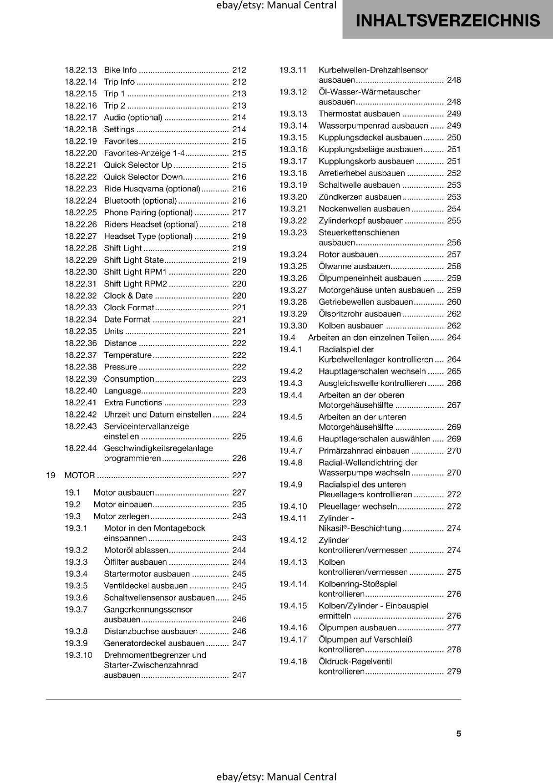 GERMAN LANGUAGE - HUSQVARNA 2022 - NORDEN 901 - REPARATURANLEITUNG REPRINTED