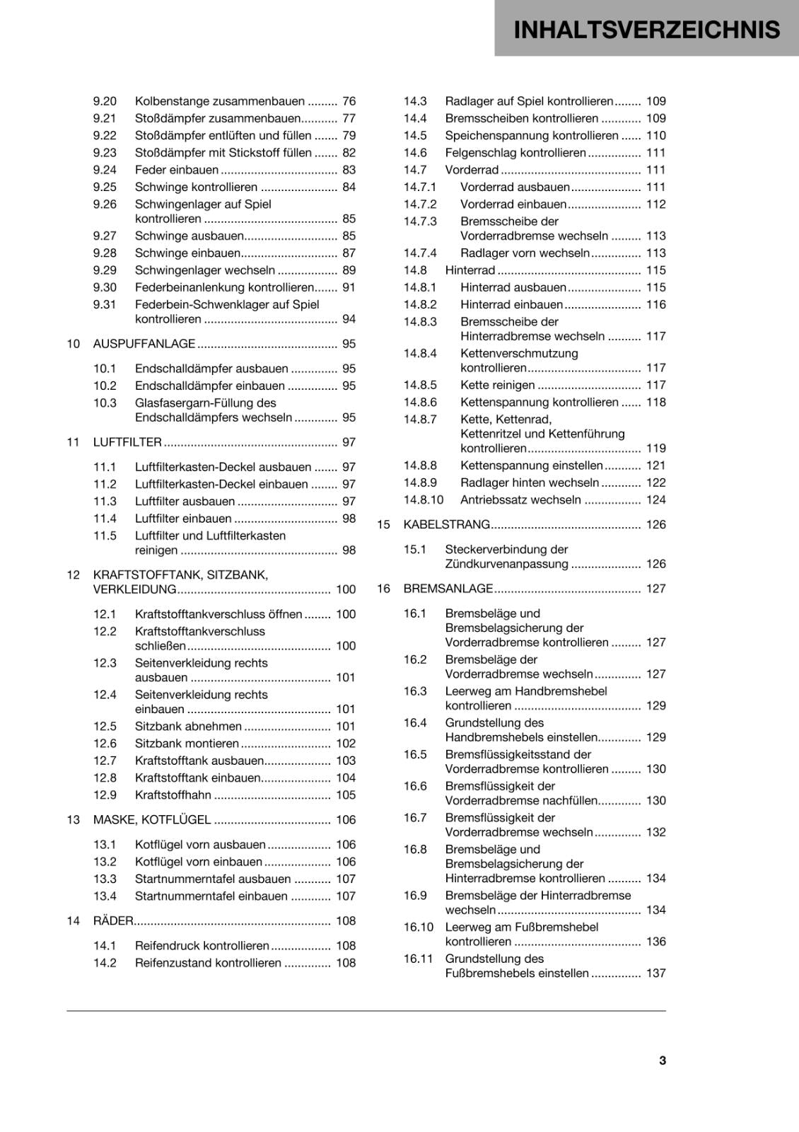 GERMAN LANGUAGE - HUSQVARNA 2022 - TC 125 - REPARATURANLEITUNG