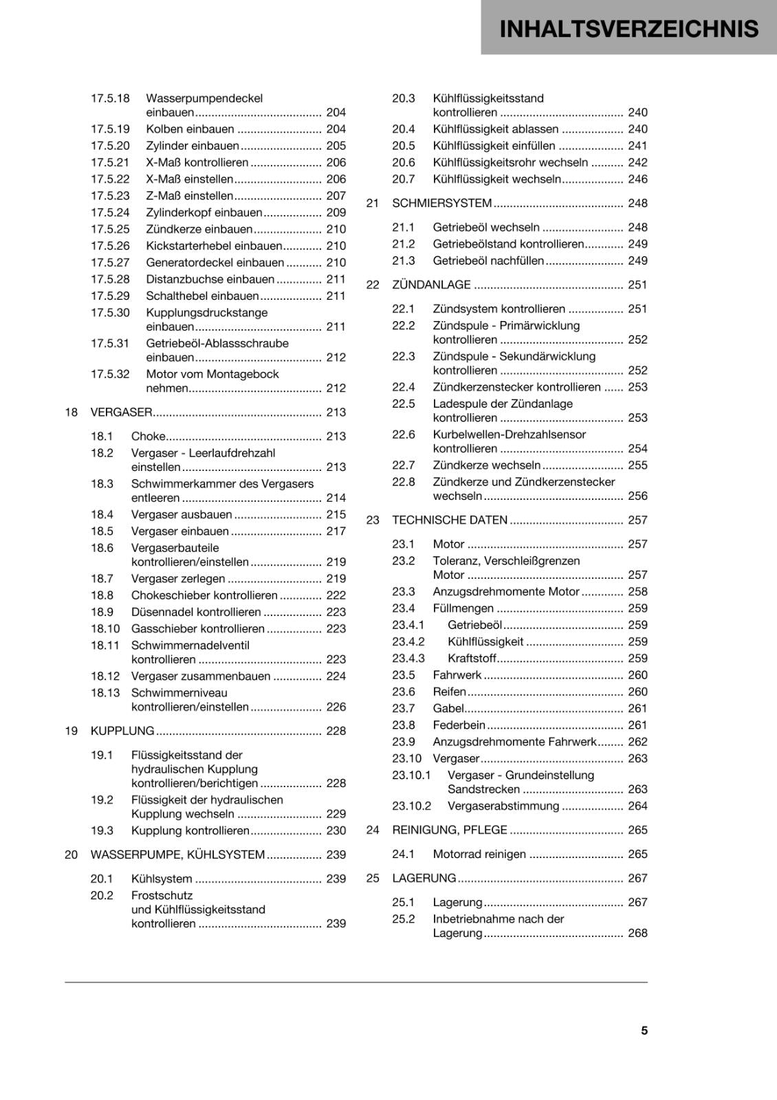 GERMAN LANGUAGE - HUSQVARNA 2022 - TC 125 - REPARATURANLEITUNG