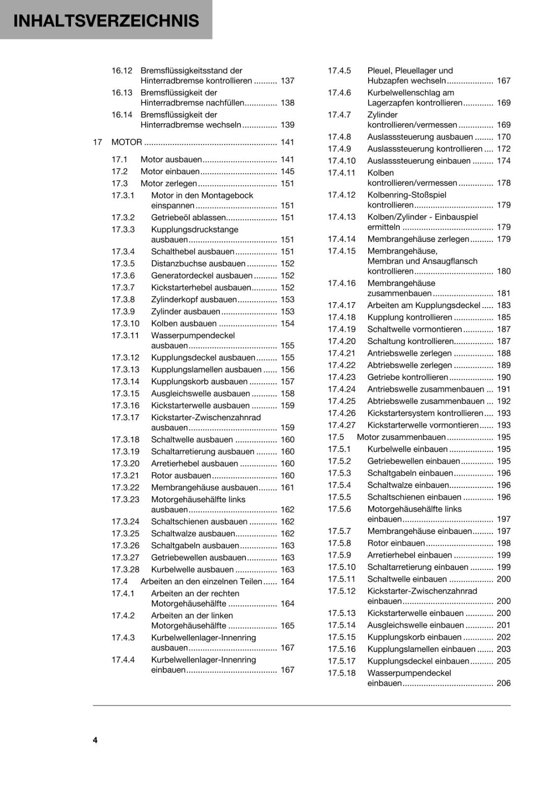GERMAN LANGUAGE - HUSQVARNA 2022 - TC 250 - REPARATURANLEITUNG