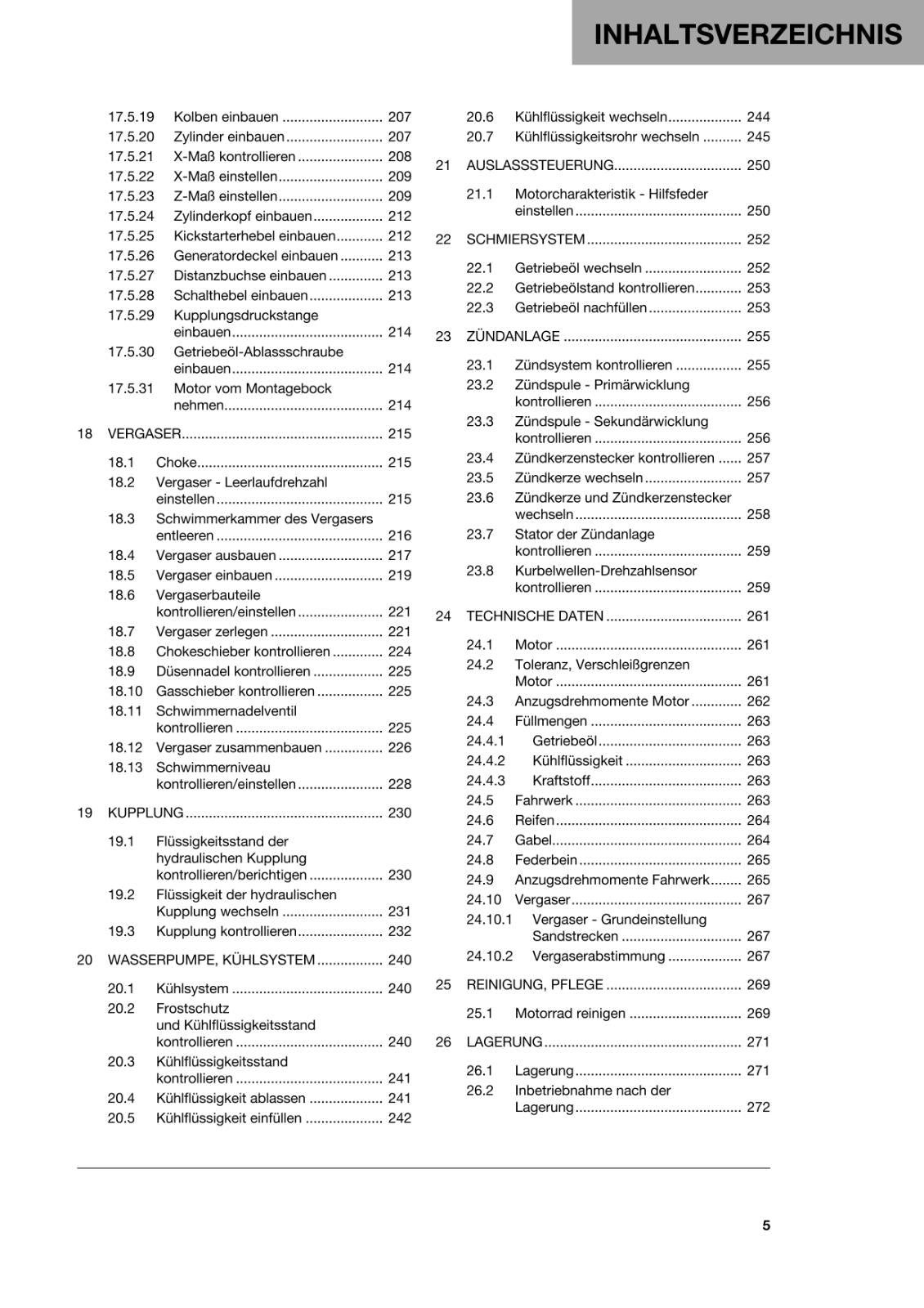GERMAN LANGUAGE - HUSQVARNA 2022 - TC 250 - REPARATURANLEITUNG